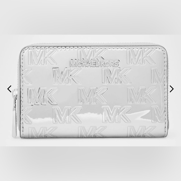 Michael Kors Jet Set Monogram Metallic Card Holder - Picture 1 of 6